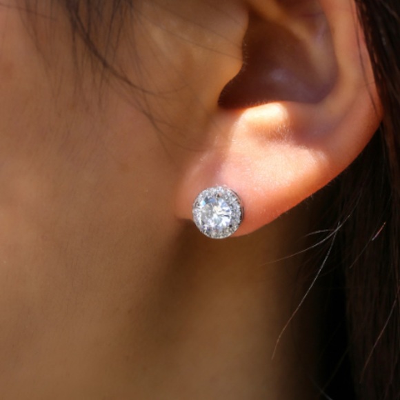 ✨Stunning Silver Halo Studs✨ - Picture 3 of 5
